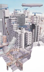 The Lloyds Building, City of London, c.1987-1995 (tinta y acuarela)