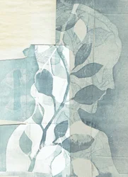 La Foret II, 2016 (monocopia y collage)