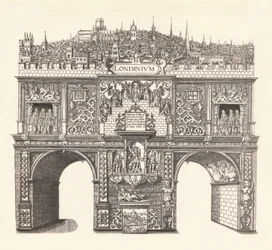 Arco triunfal erigido en honor de la entrada y paso del Rey James por Londres, 1604