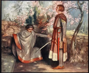 San Giovanni Gualberto y el asesino, ilustración de 