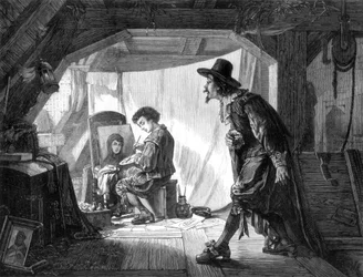 El joven Rubens sorprendido por su maestro, Van Noort, 1875