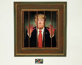 Trump Convicted, 2020 (óleo sobre panel)