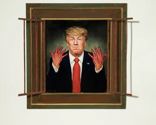 Trump Indited, 2020 (óleo sobre panel)
