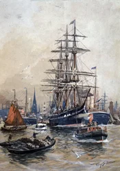 El puerto de Hamburgo en el siglo XIX