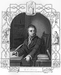 Gotthold Ephraim Lessing (1729-1781) grabado por Albert Henry Payne