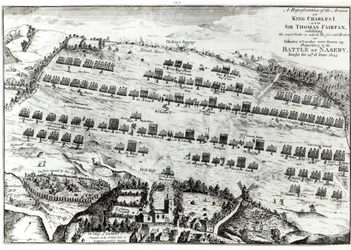 Preparación para la Batalla de Naseby, librada el 14 de junio de 1645, publicada en 