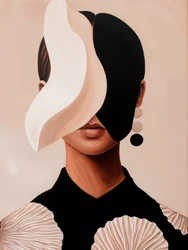 Retrato abstracto fluido