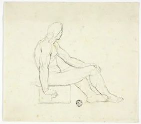 Desnudo masculino sentado