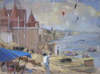 Volar cometas en Varanassi, 2012