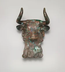Ornamento de cabeza de toro para una lira, c.2600-2350 a.C.