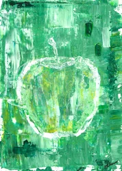 Manzana verde brillante
