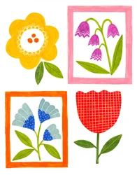 Flores populares de colores vivos