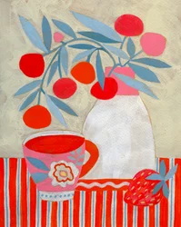 Alegre bodegón de frutas