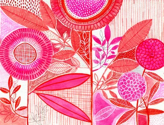 Abstracto floral colorido