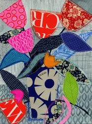 Collage ecléctico de flores