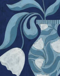 Jarrón floral Indigo