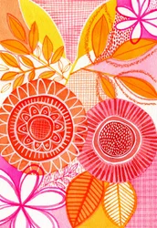 Flores abstractas alegres