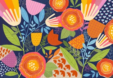 Estampado floral llamativo