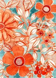 Acuarela floral llena de colorido