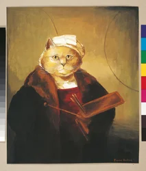 Ilustración de ¡Gatos en abundancia! Compendio de gatos cultos (pub. 2015)