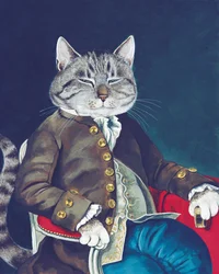 Ilustración de ¡Gatos en abundancia! Compendio de gatos cultos (pub. 2015)