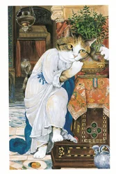 Ilustración de Gatos prerrafaelitas (pub. 1999)