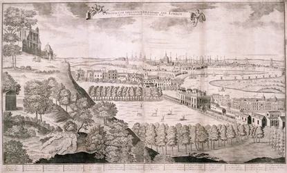 Vista desde Greenwich Park, Londres, 1723