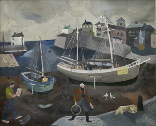Brixham Harbour (óleo sobre lienzo)