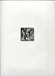 Cantantes de villancicos II (grabado en madera)