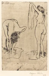 Mujeres bañándose