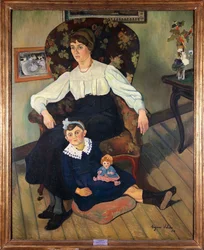 Francia, Lyon, Retrato pintado de la sobrina de Suzanne Valadon