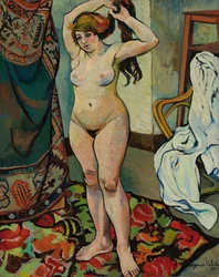 Gilbert desnuda peinándose, 1920