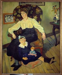 Retratos de Marie Coca, sobrina del artista y su hija Gilberte