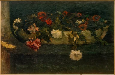 Bodegón con flores en un cuenco