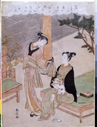 Cortesana Osen con un cliente