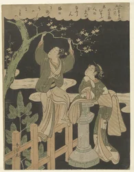 el segundo mes Nigatsu (título sobre el objeto) Elegantes poemas sobre las cuatro estaciones. (título de la serie) Furyu shiki kasen (título de la serie sobre el objeto)