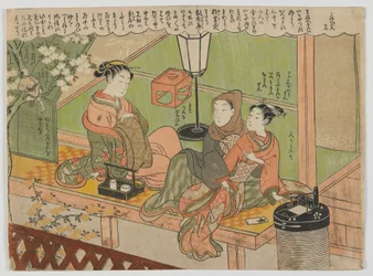 Maneemon 12, periodo Edo, hacia 1770 (xilografía en color)