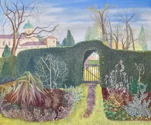 Kitchen Garden Entrance, Waterlow Park, Highate, 2025 (óleo sobre lino)