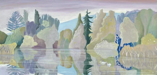 El lago tranquilo, 2024 (óleo sobre lino)