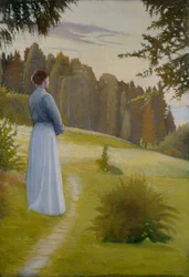 Después del atardecer (óleo sobre lienzo)