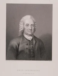 Emanuel Swedenborg (1688-1772) a la edad de 80 años, grabado por W. Holl, de Religión Mundial, publicado por A. Fullarton & Co.