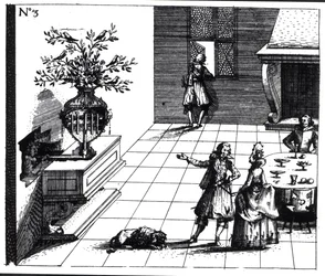 Árbol musical de canto de pájaros, publicado c.1670