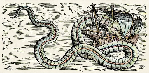 Monstruo marino, ilustración de "Historiae Animalium" de Conrad Gesner