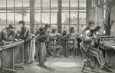 Taller de relojeros en La Chaux-de-Fonds