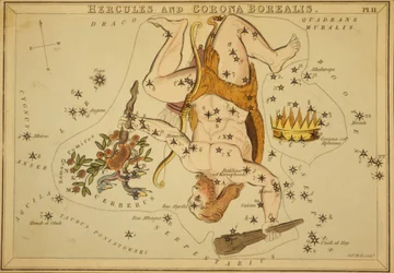 Hércules y Corona Borealis, Ilustración de 