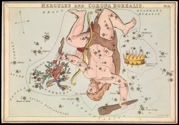 Hércules y Corona Boreal, c.1825 (cartulina, papel, tejido )