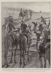 Árabes Amistosos Explorando al Amanecer en las Colinas al Sur de Sarras