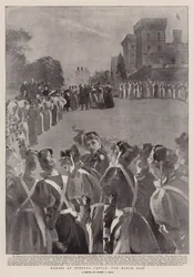 Enfermeras en el Castillo de Windsor, el desfile