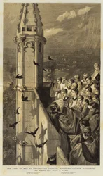 El Primero de Mayo en Oxford, el Coro del Magdalen College Dando la Bienvenida al Sol Naciente con un Himno