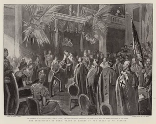 La investidura de Lord Iveagh como Caballero de la Orden de San Patricio